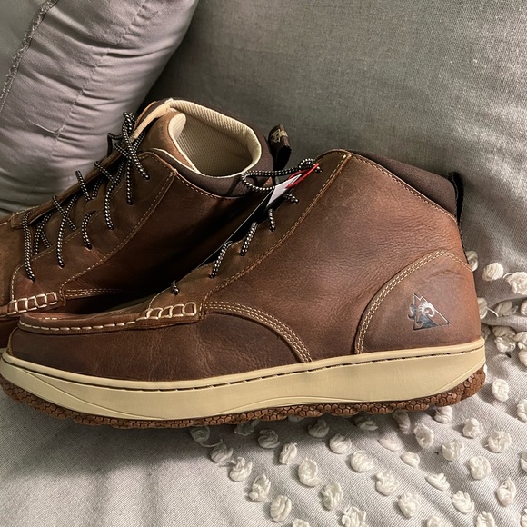 Men’s lace up leather shoe boots - Picture 2 of 5